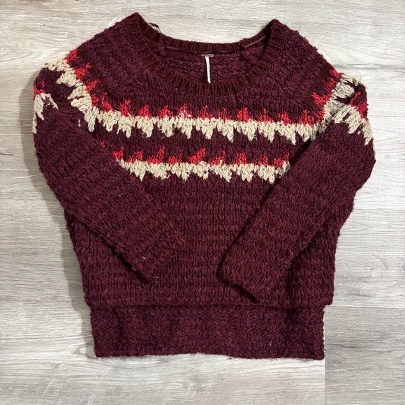 free people movement Sweaters - Free People Baltic Fair Isle Small Chunky Knit Sweater Winter